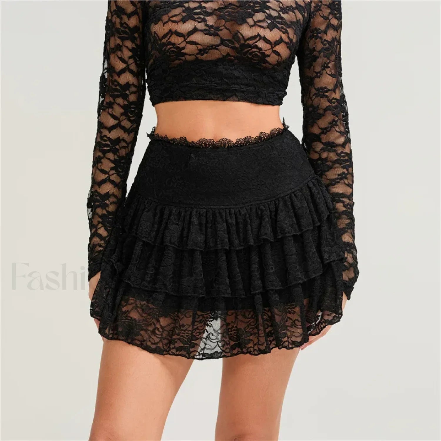 Lace Fairycore Korean Mini Skirt