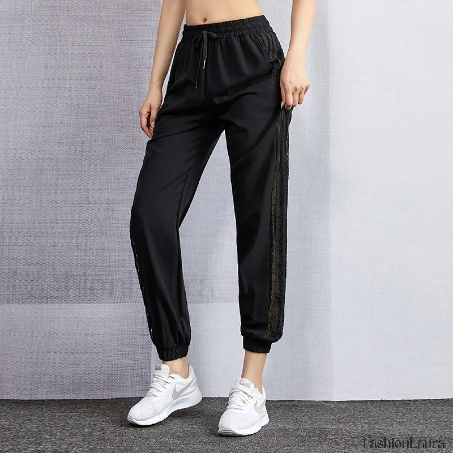 Lace Hollow Athletic Jogging Sweatpants