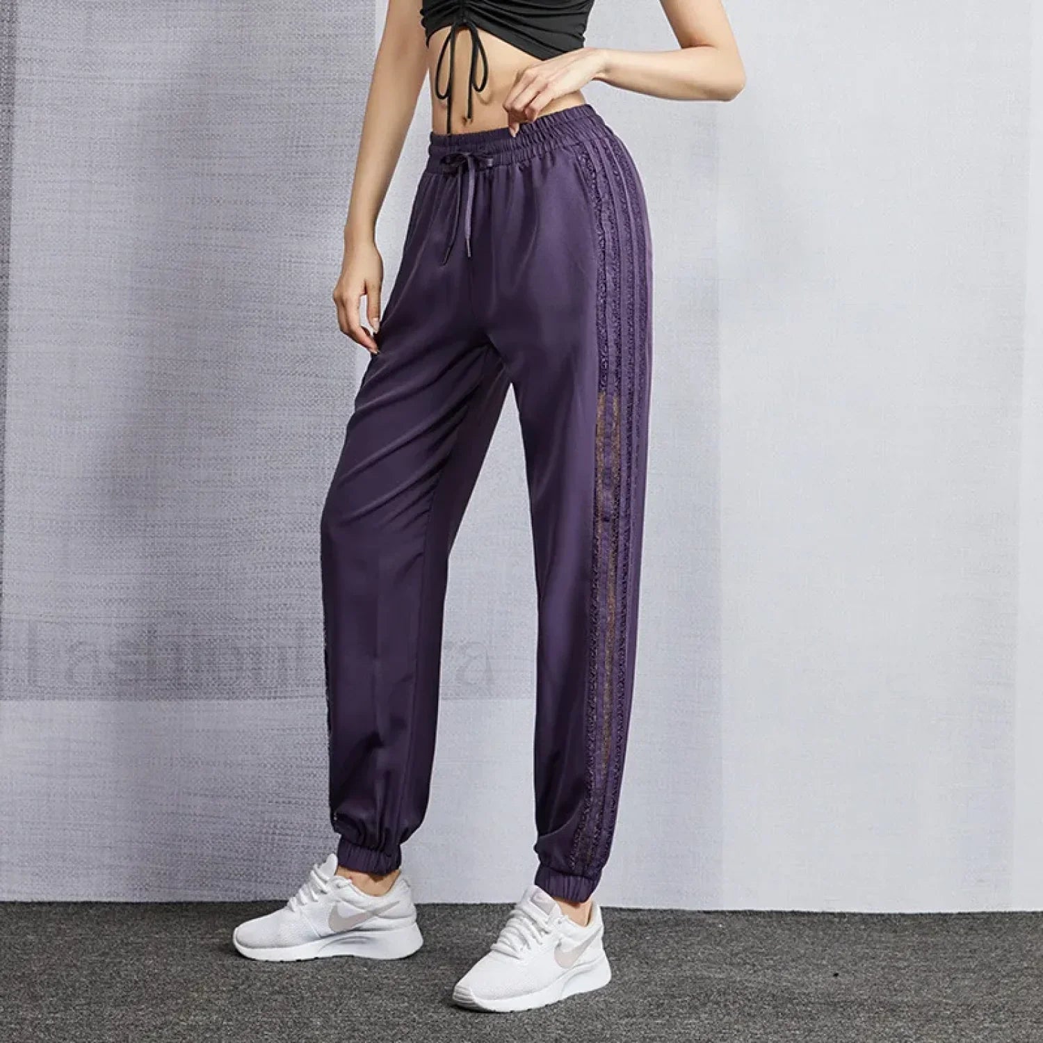 Lace Hollow Athletic Jogging Sweatpants