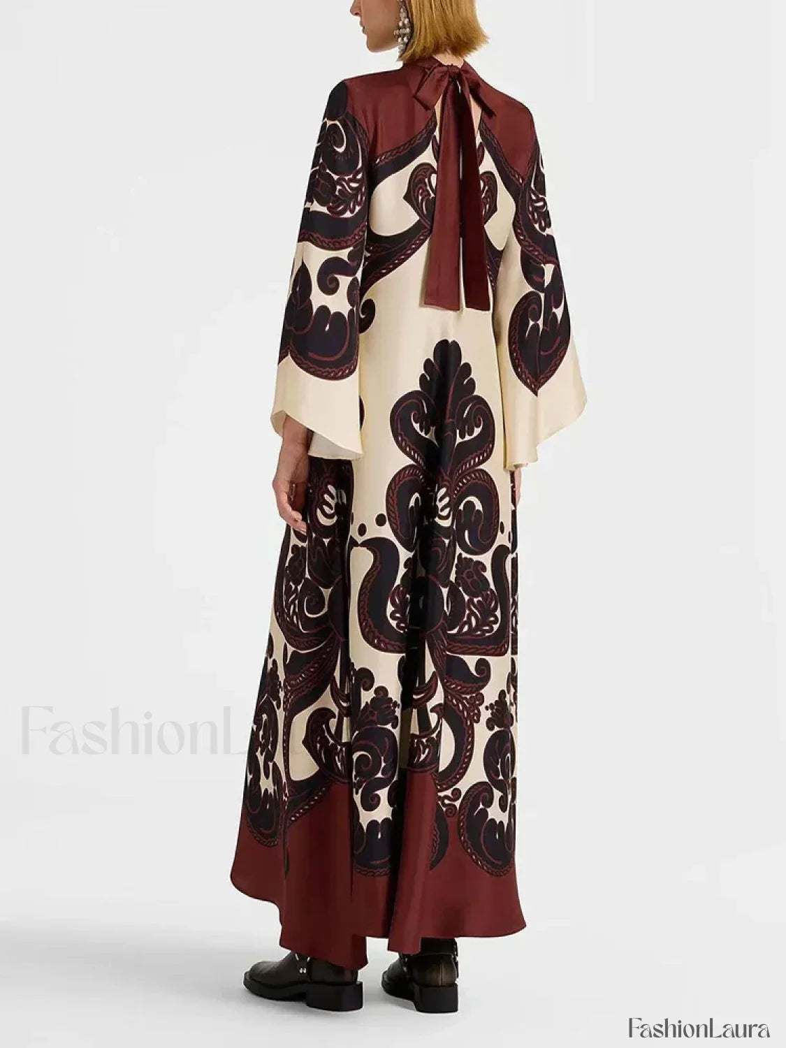 Lace Single-Breasted Boho Dress