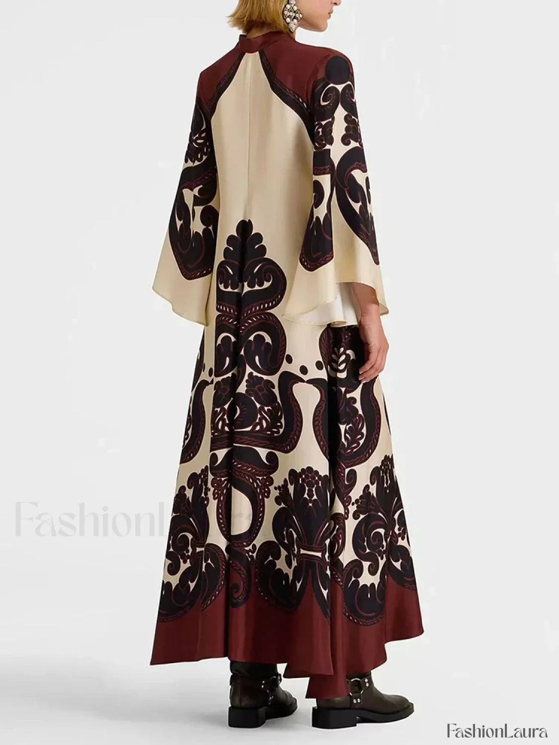 Lace Single-Breasted Boho Dress