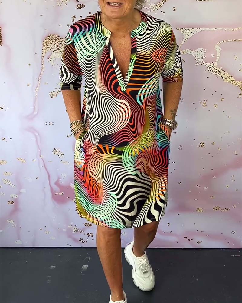 Keira Colorful Printed Dress for Women Vacation Beach Look