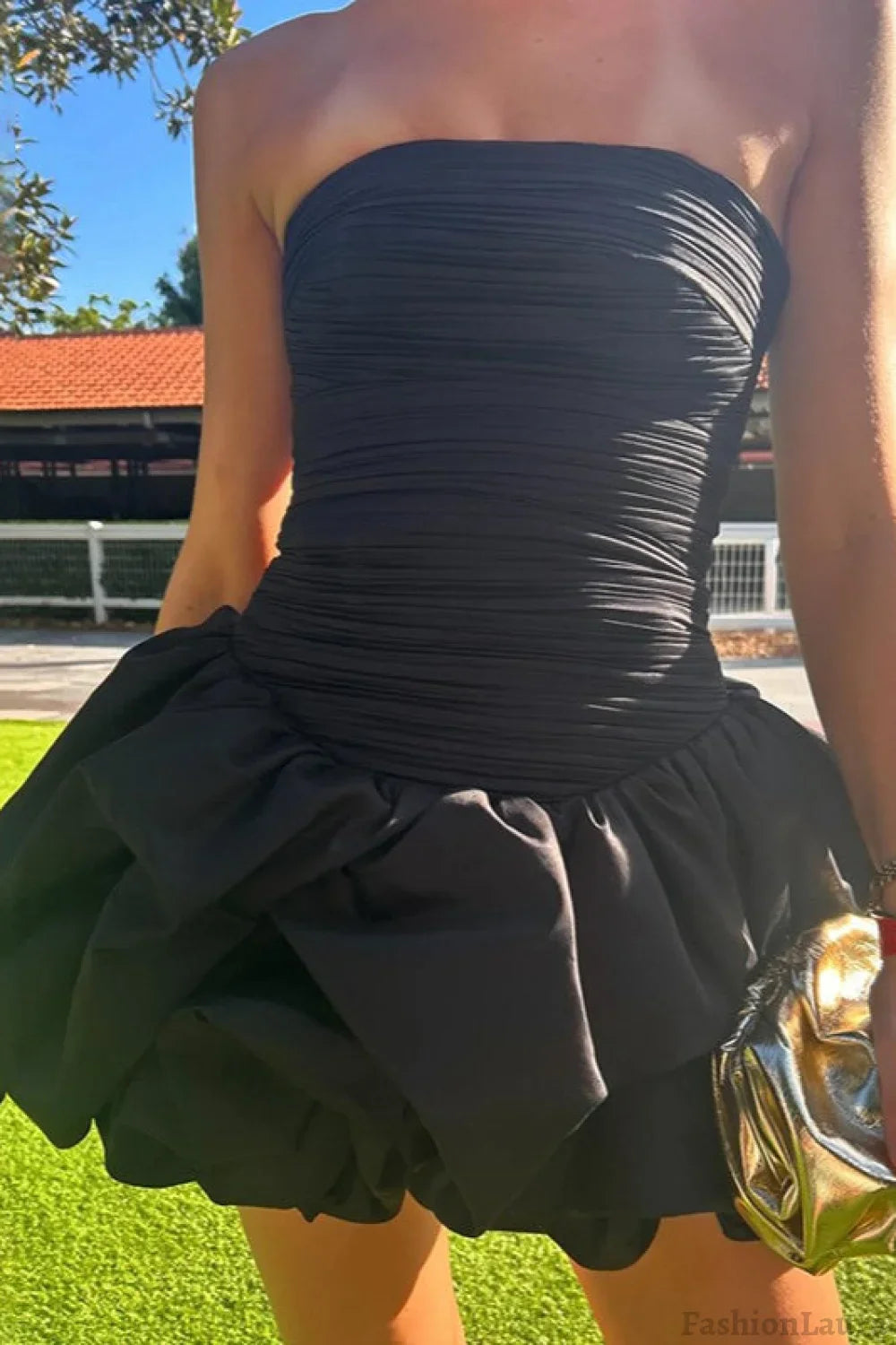 Layered Strapless Ball Party Dress