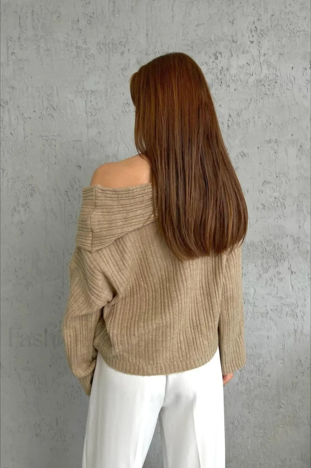 Lazy Chic Off-Shoulder Knit Sweater