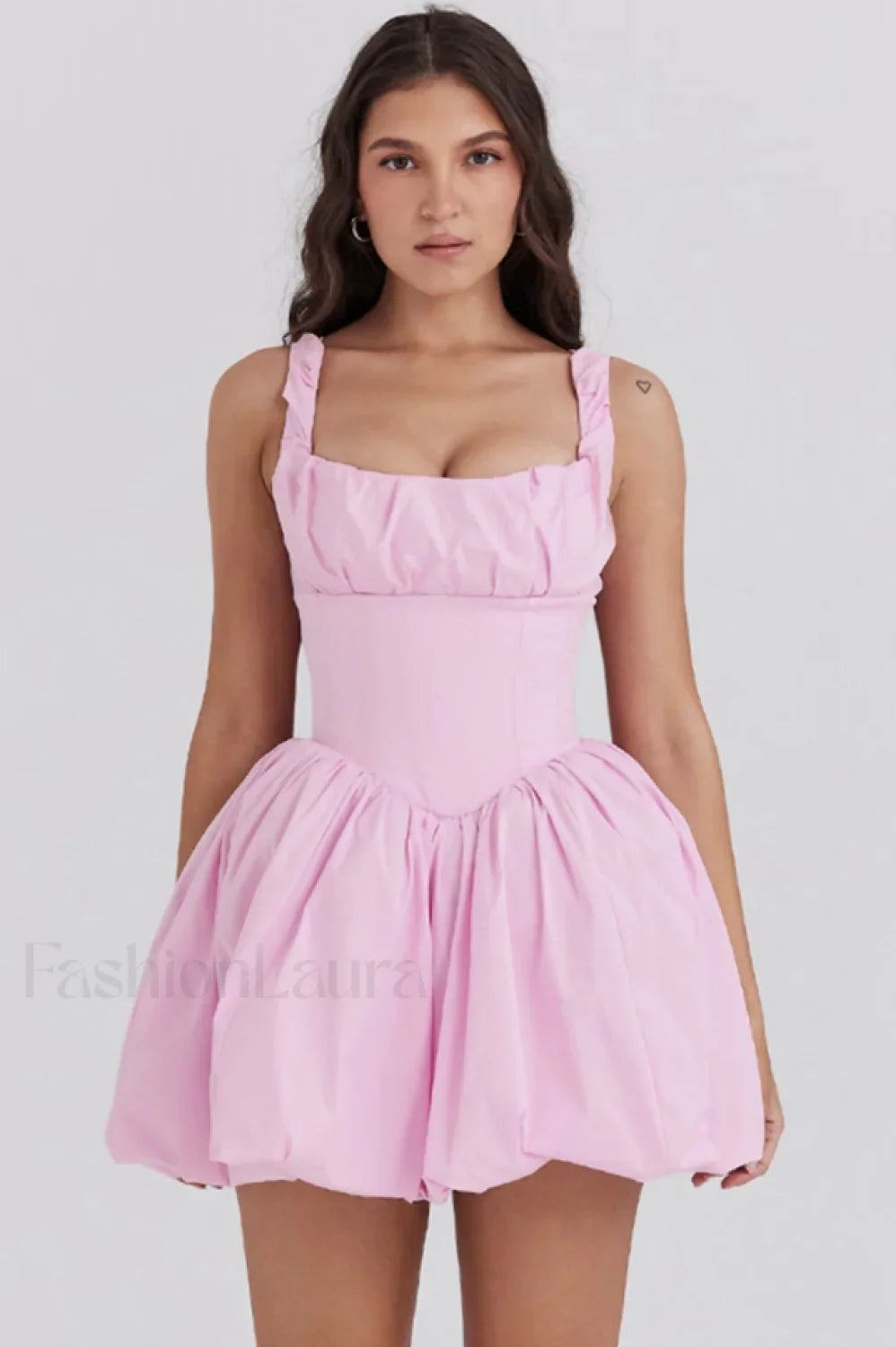 Le Puff Cotton Charming Tulle Mini Dress XS / Pink