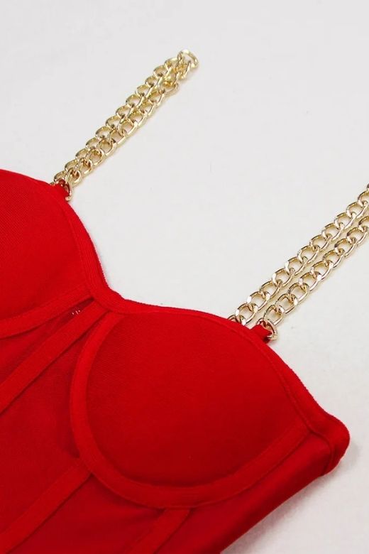 Leah Bodycon Dress - Lipstick Red