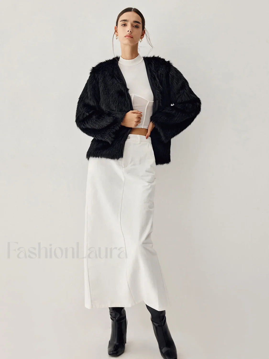 Leisure Faux Graceful Fur Jacket