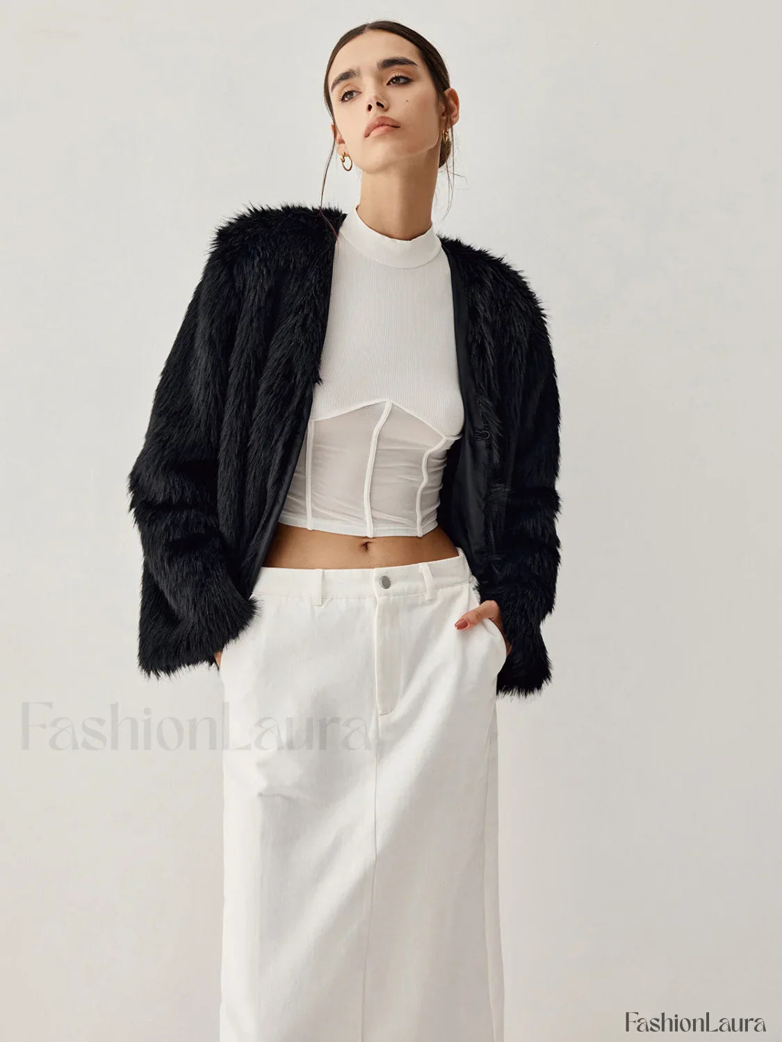 Leisure Faux Graceful Fur Jacket