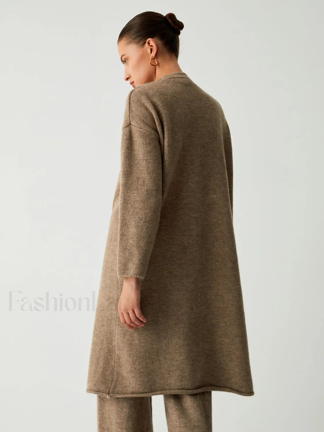 Leisure Long Cardigan Trendy Three Piece Pants Set