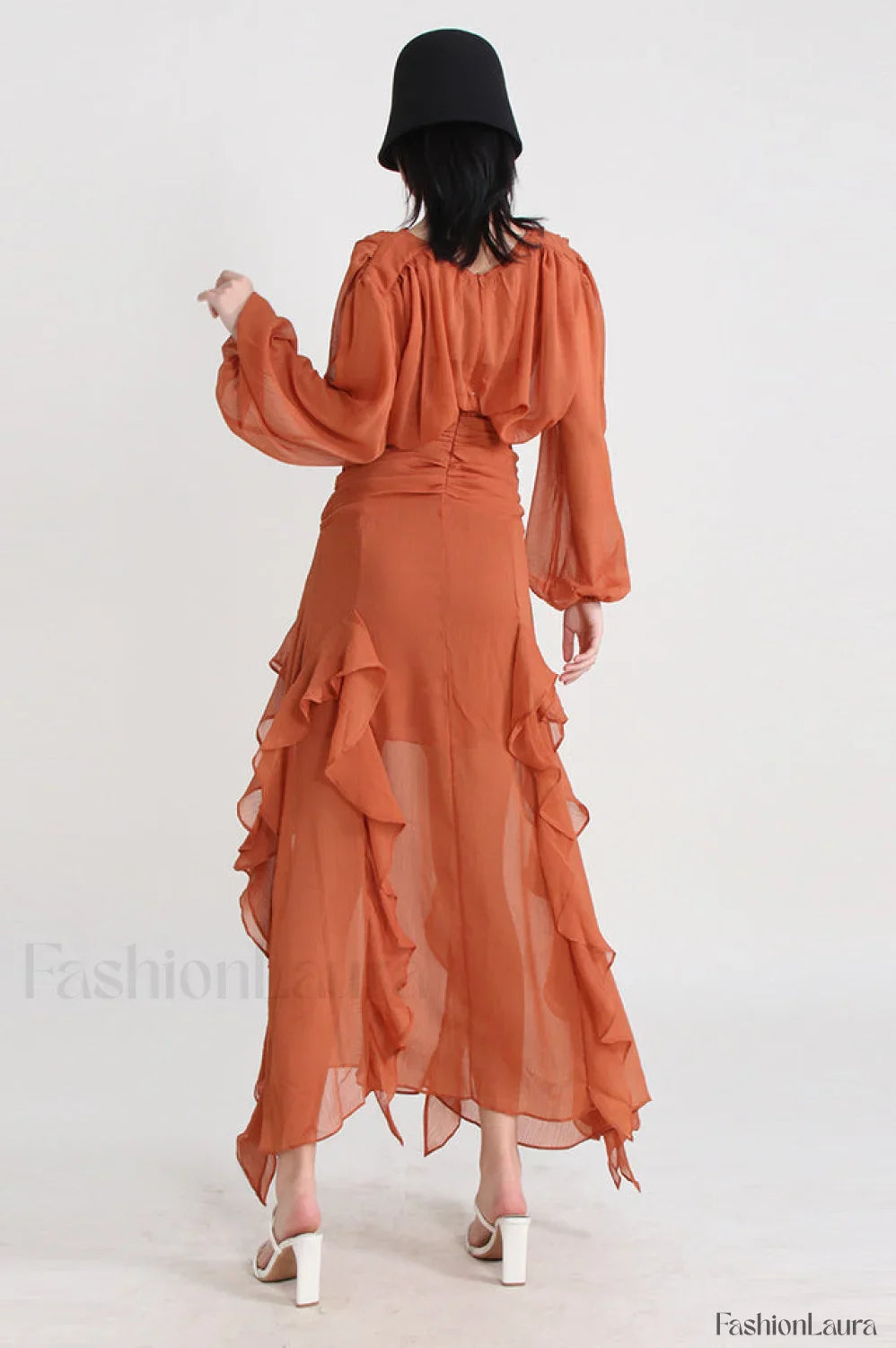 Leonie Ballon Stylish Sleeve Maxi Dress