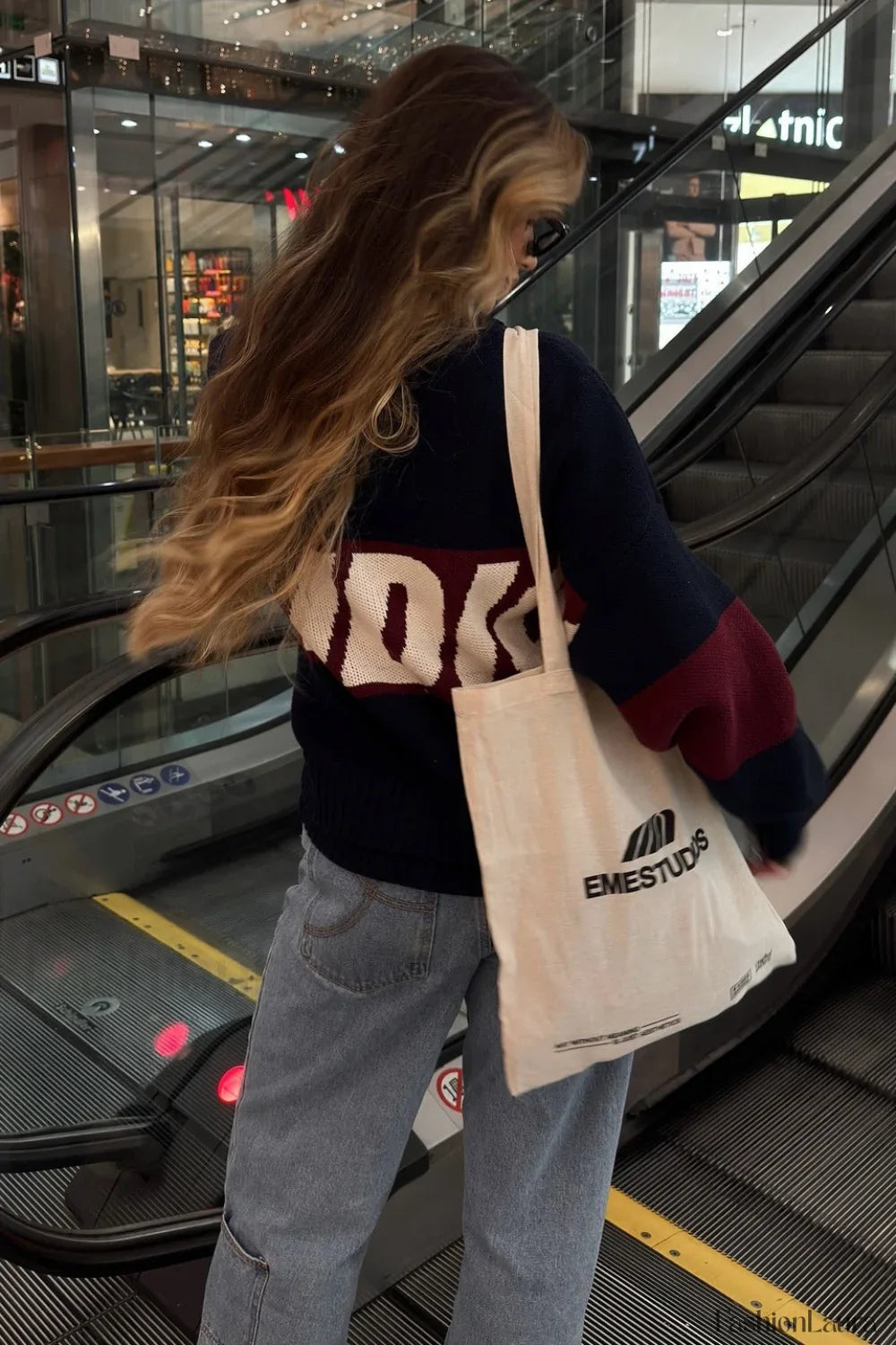 Letter Graphic Crew Neck Sweater