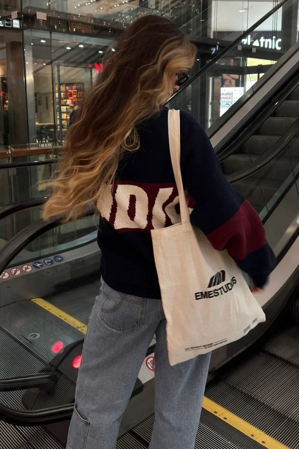 Letter Graphic Crew Neck Sweater