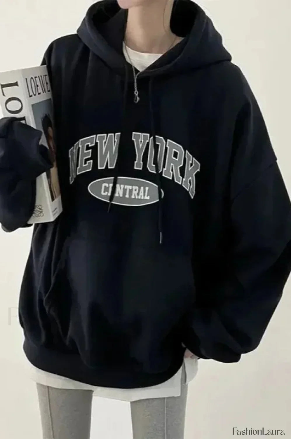 Letter Printed Harajuku Hooded Hoodie