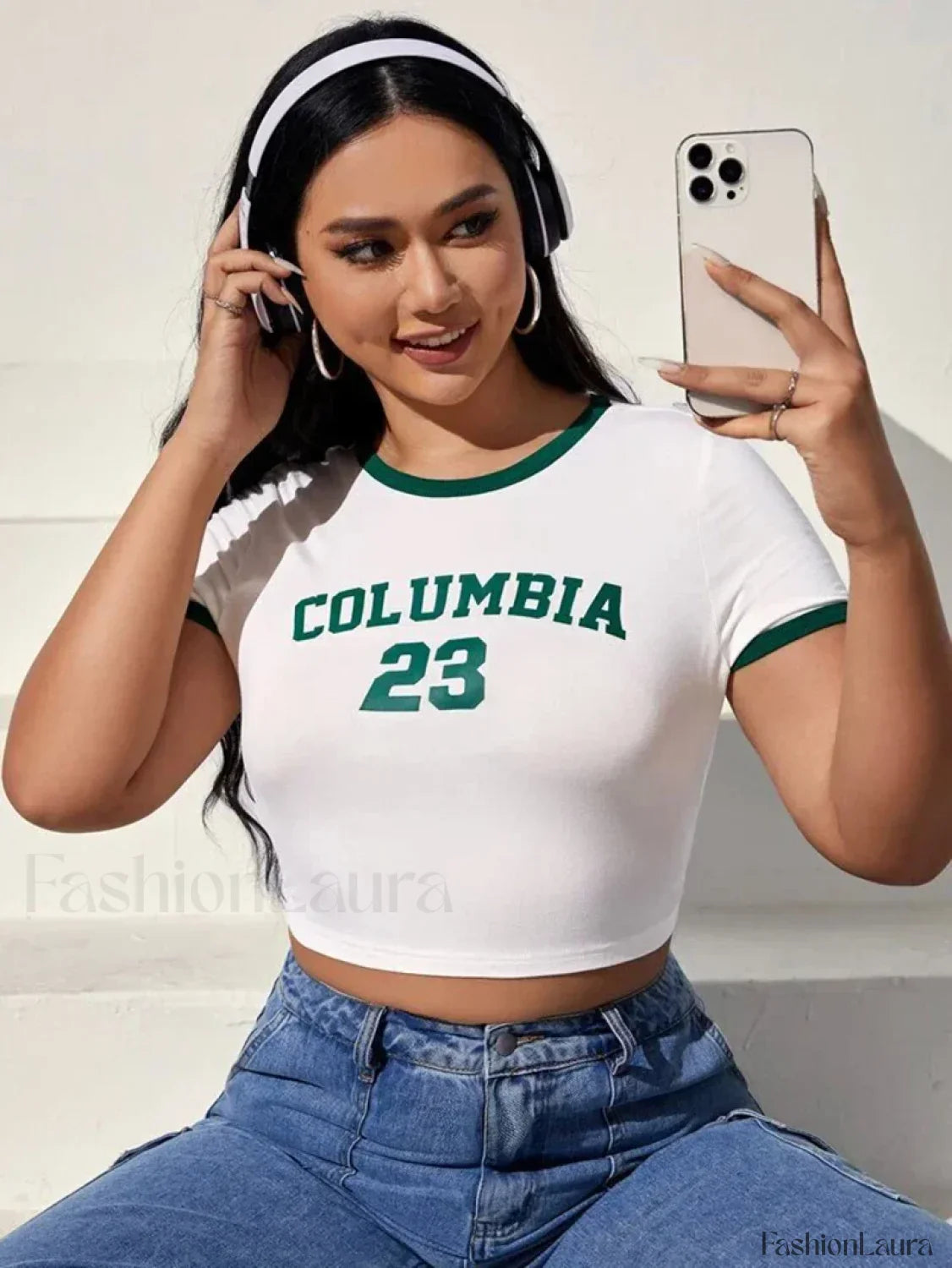 Letters Printed Sexy Sports Crop Top Streetwear T-Shirt