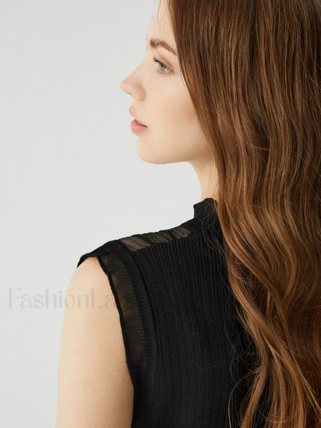 Lettuce Trim Patchwork Trendy Sleeveless Sweater Vest