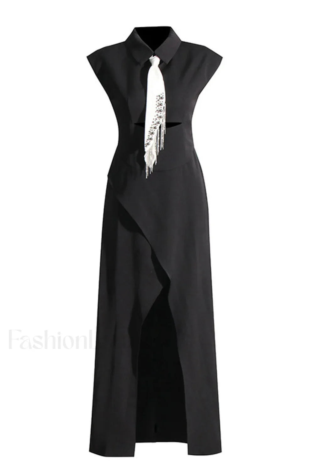 Liberty Midi Dress Charming With Tie Detail S / Black