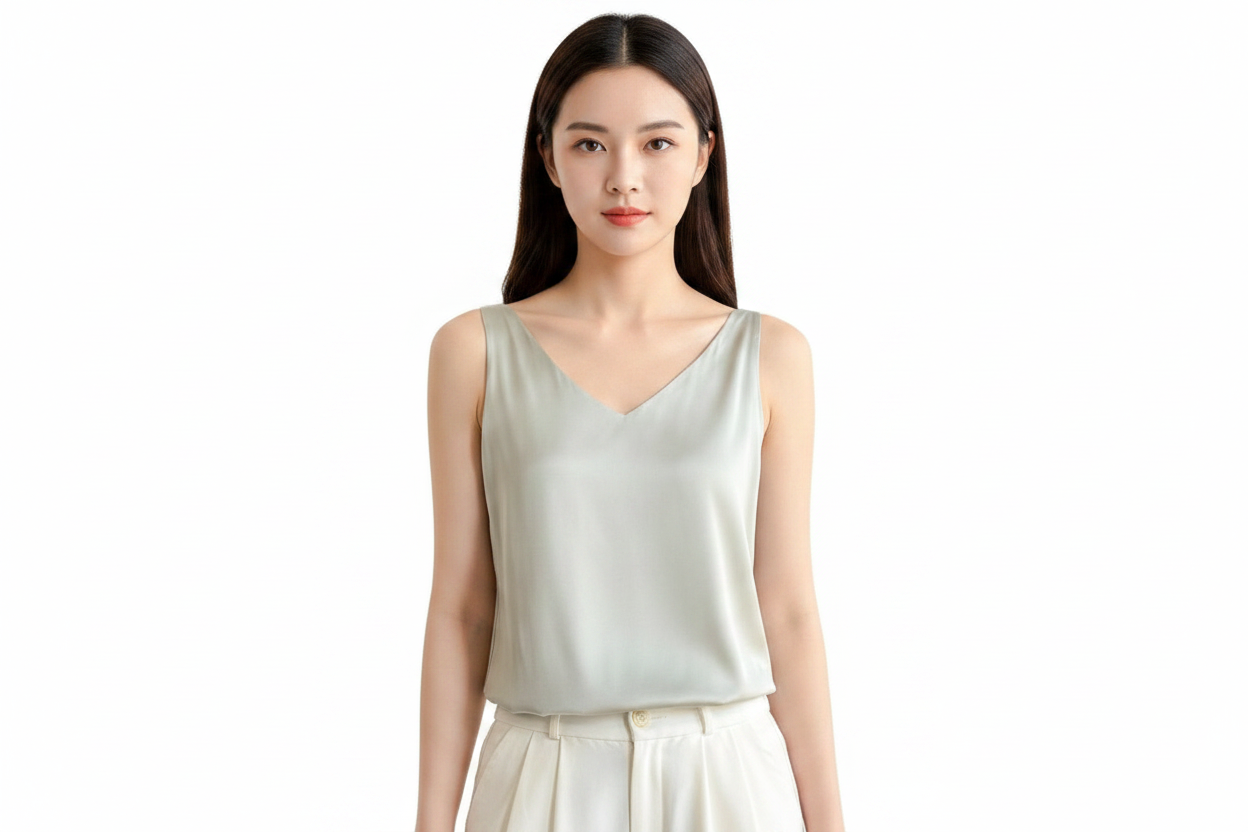 Chic Lightweight Draped Tank Top with Elegant Flow and Versatile Style - Jamota