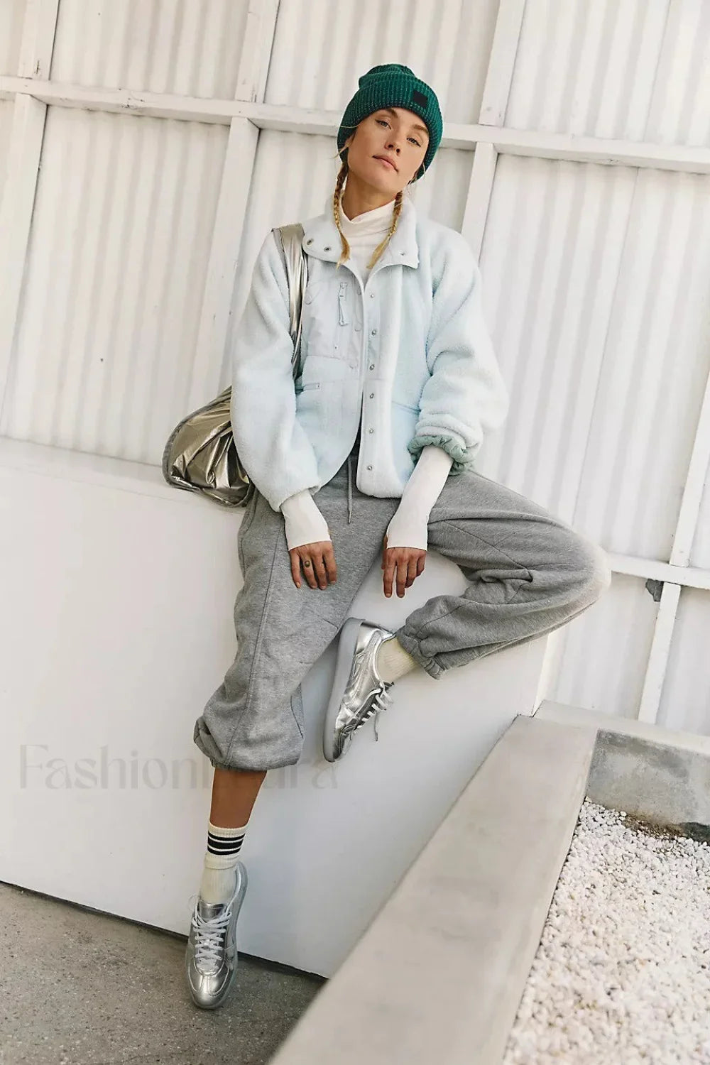 Lightweight Sherpa Casual Jacket White / S