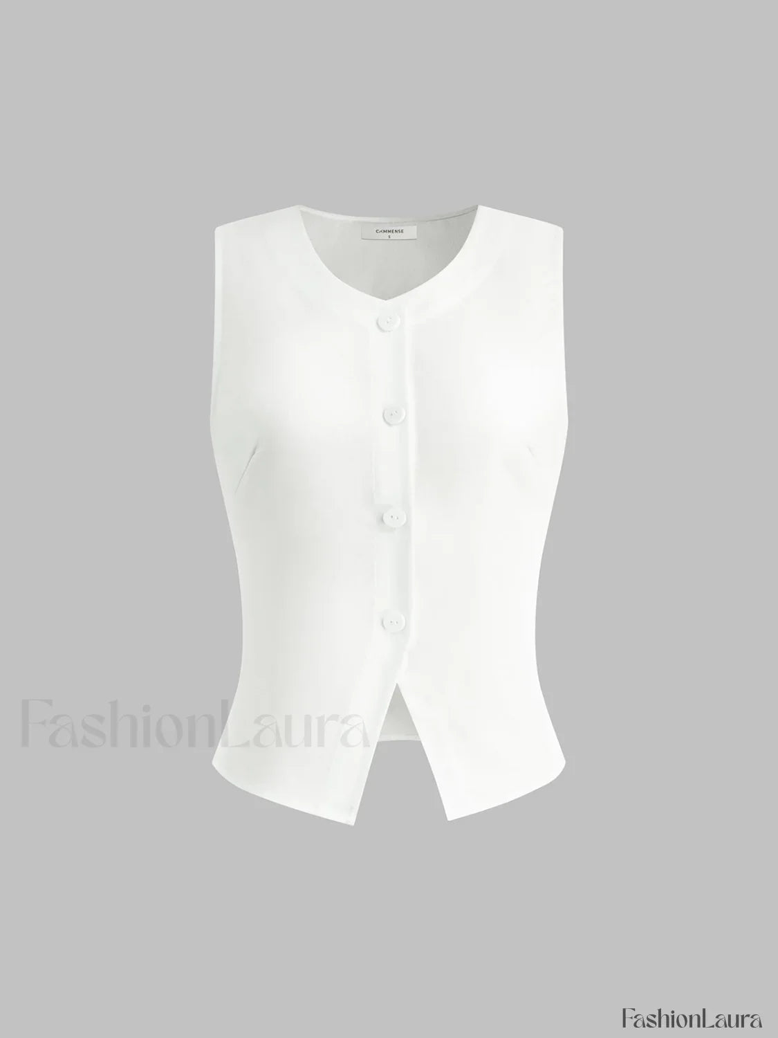 Linen Blends Button Up Tank Top