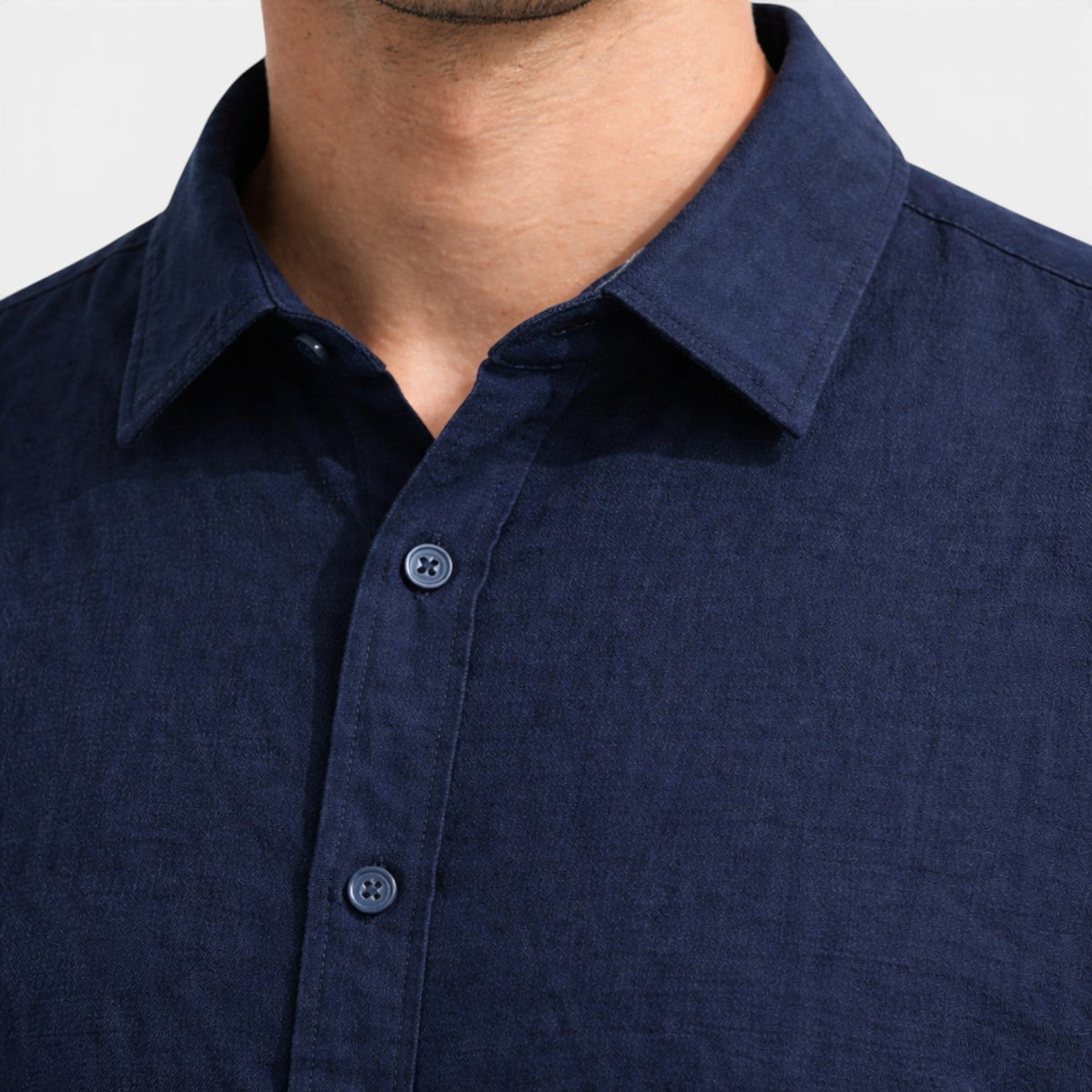 Men's Linen Short Sleeve Shirt Lightweight Breathable Button Up