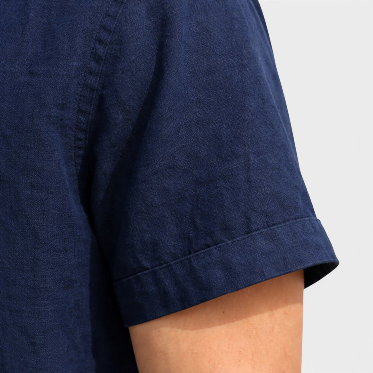 Men's Linen Short Sleeve Shirt Lightweight Breathable Button Up