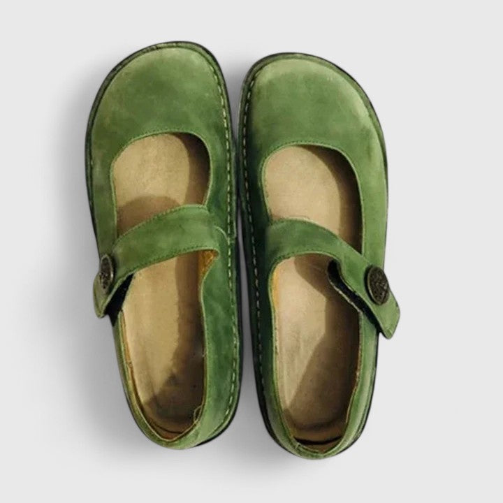 Round Toe Buckle Strap Flat Mary Jane Shoes