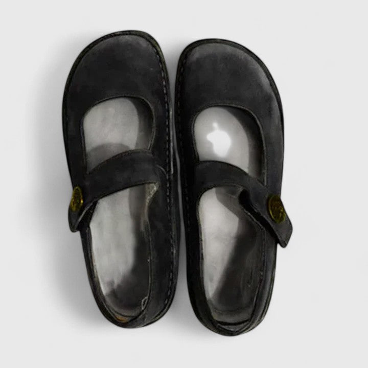 Round Toe Buckle Strap Flat Mary Jane Shoes