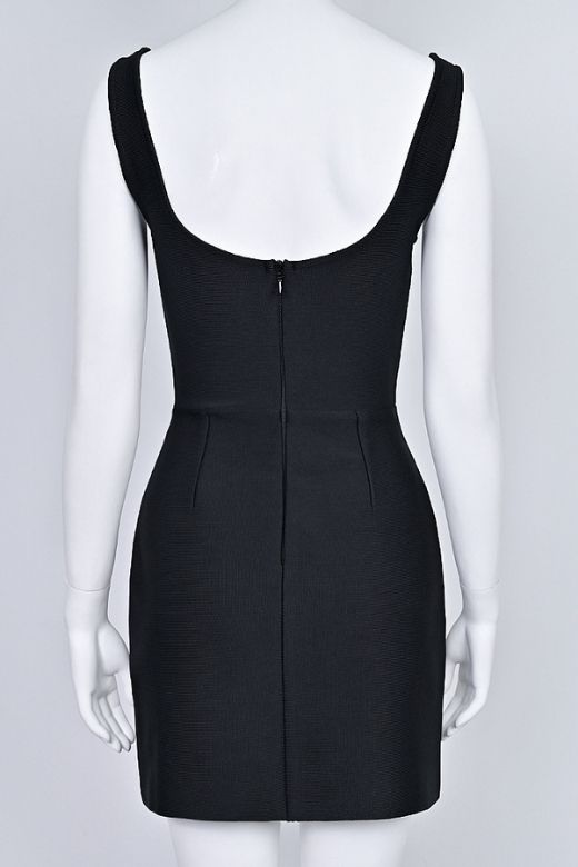 Livia Wrap Bodycon Mini Dress - Classic Black