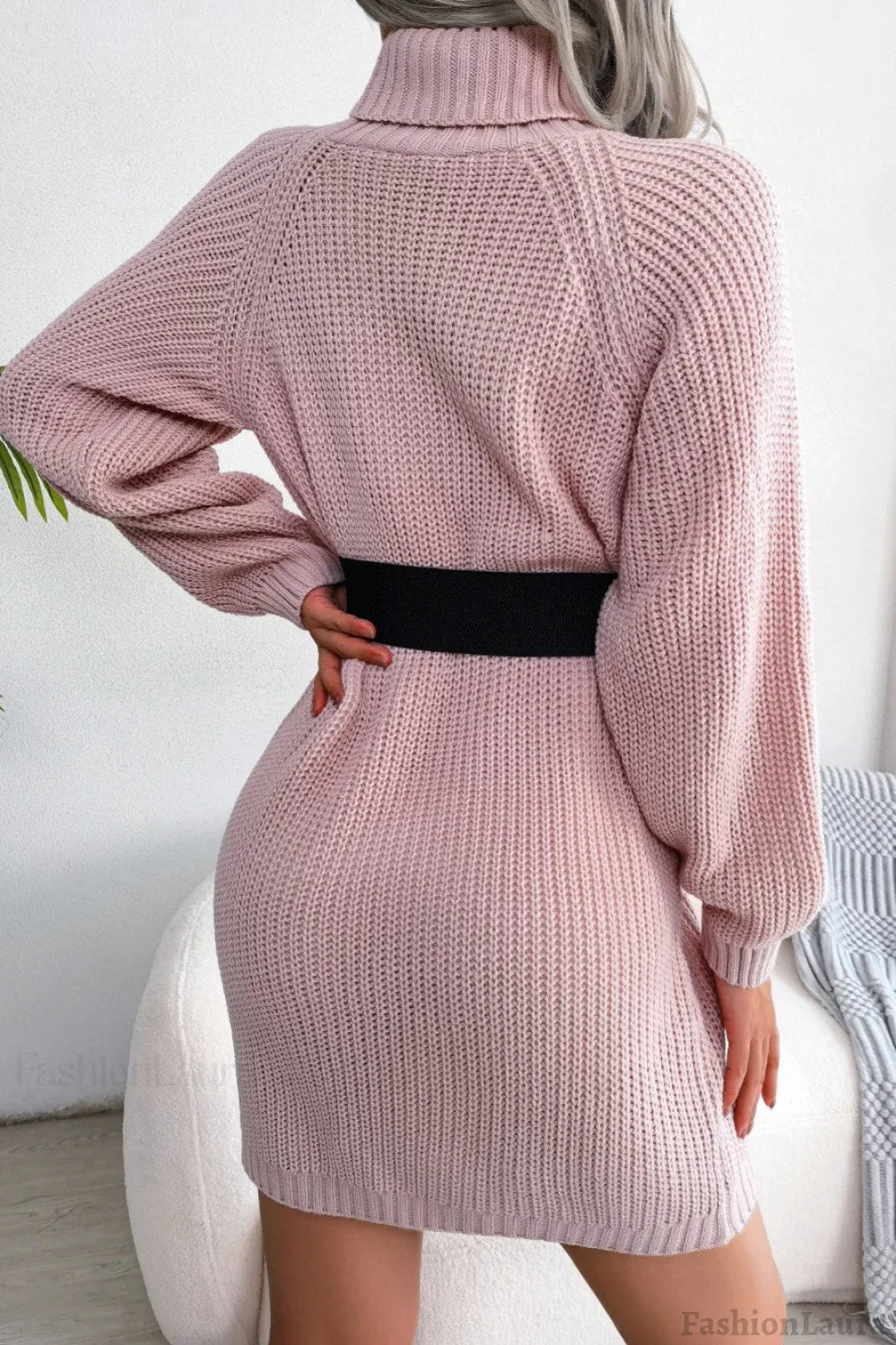 Long Sleeve Button Knit Sweater Dress
