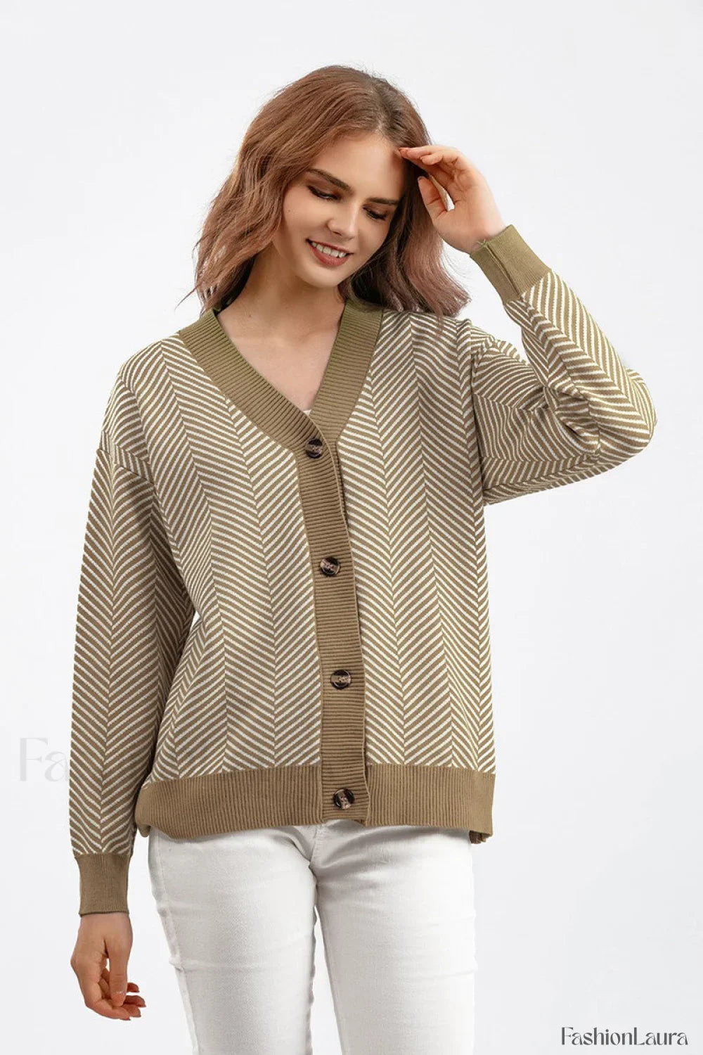 Long Sleeve Loose Knit Cardigan Sweater