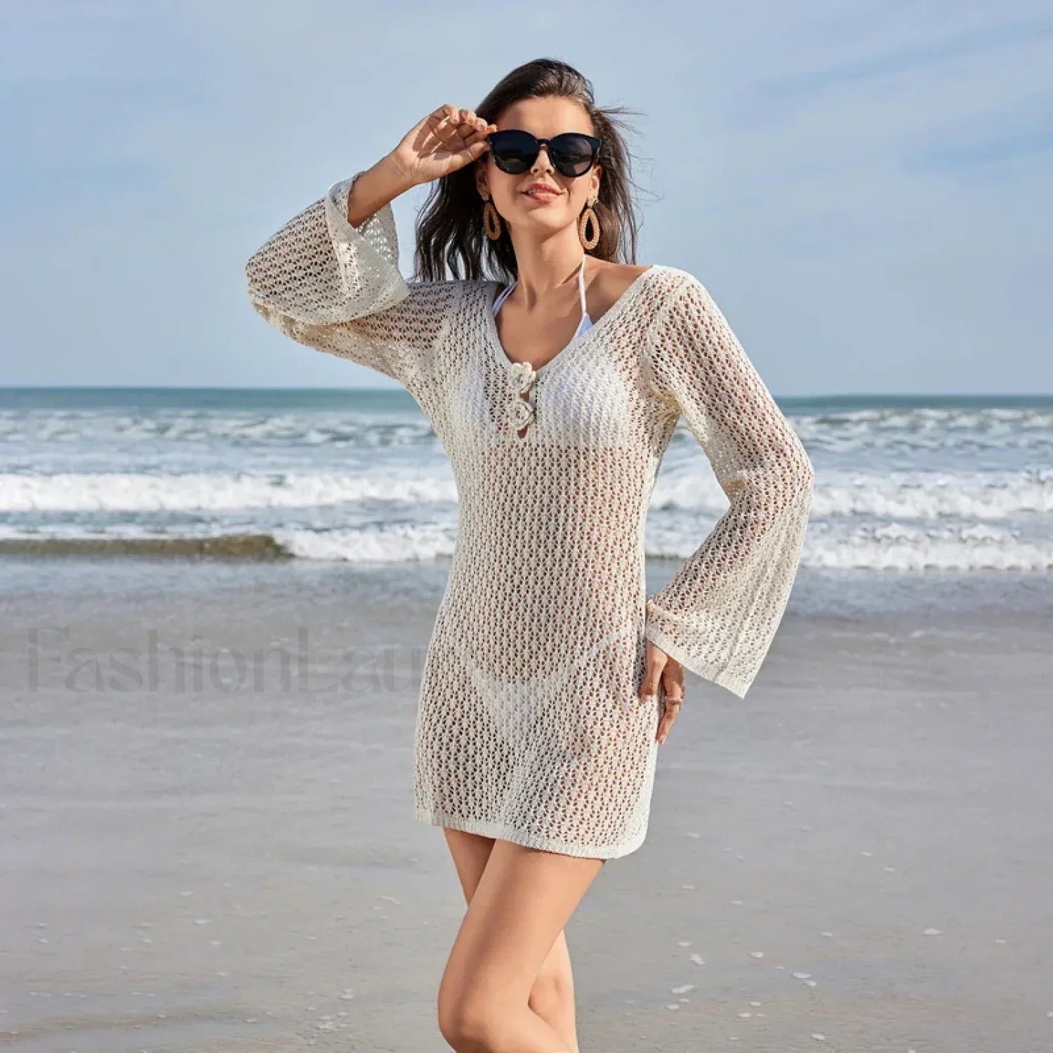 Long Sleeve Shirt Beach Cover Up