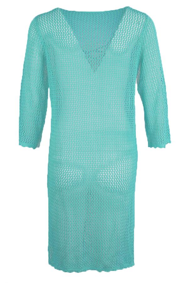 Long Sleeve Stitching Knitted Blouse