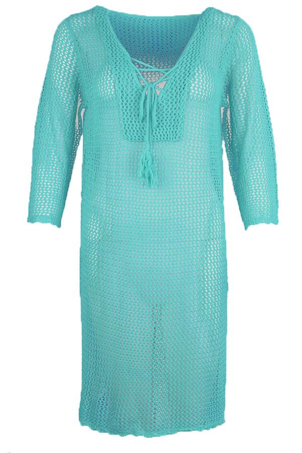 Long Sleeve Stitching Knitted Blouse