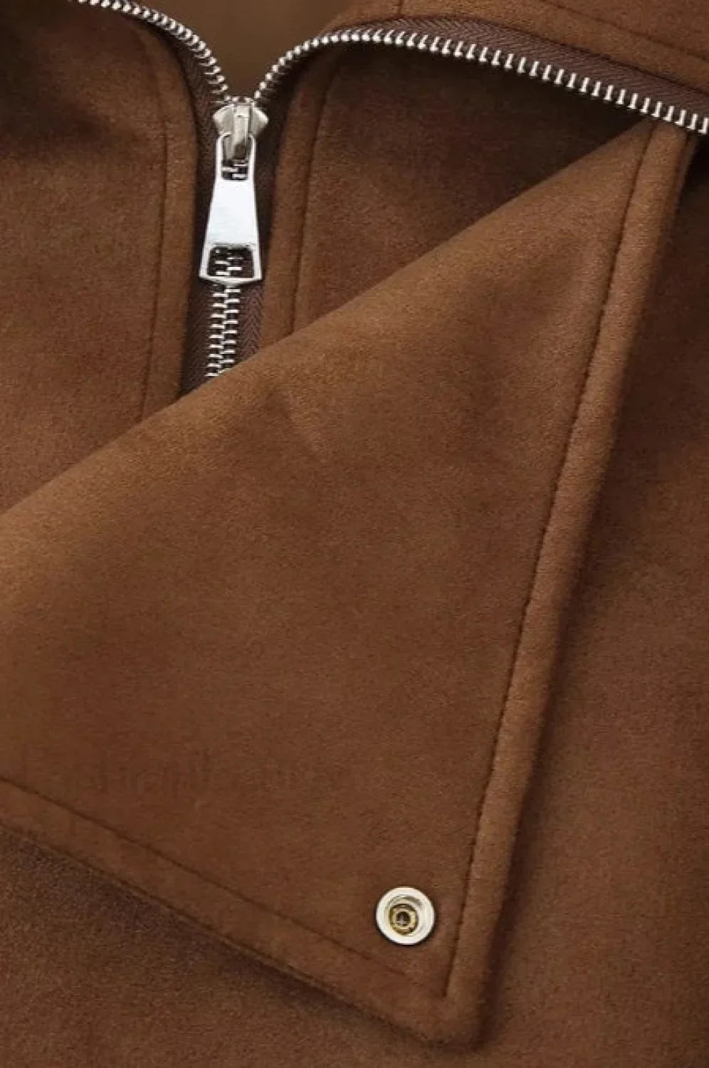 Loose Fit Brown Casual Jacket