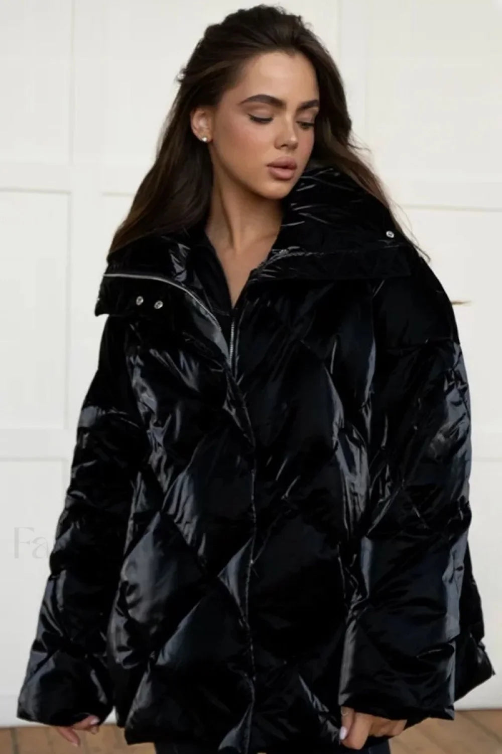 Loose Fit Quilted Cotton Jacket