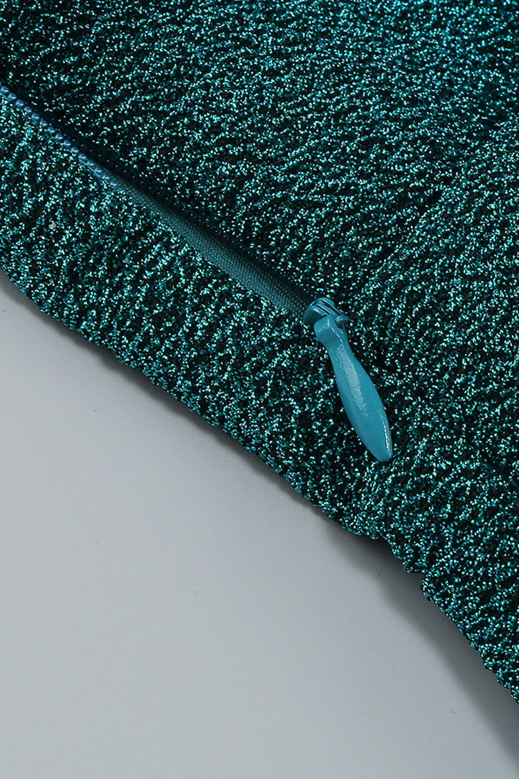 Luxurious Lurex Cowl Neck Ruched Mermaid Slip Evening Maxi Dress