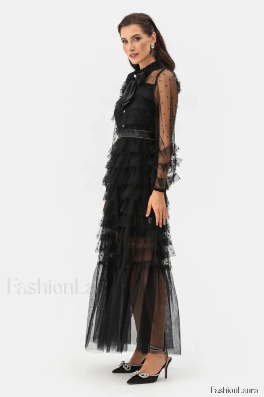 Maddison Polka Stylish Dot Maxi Dress