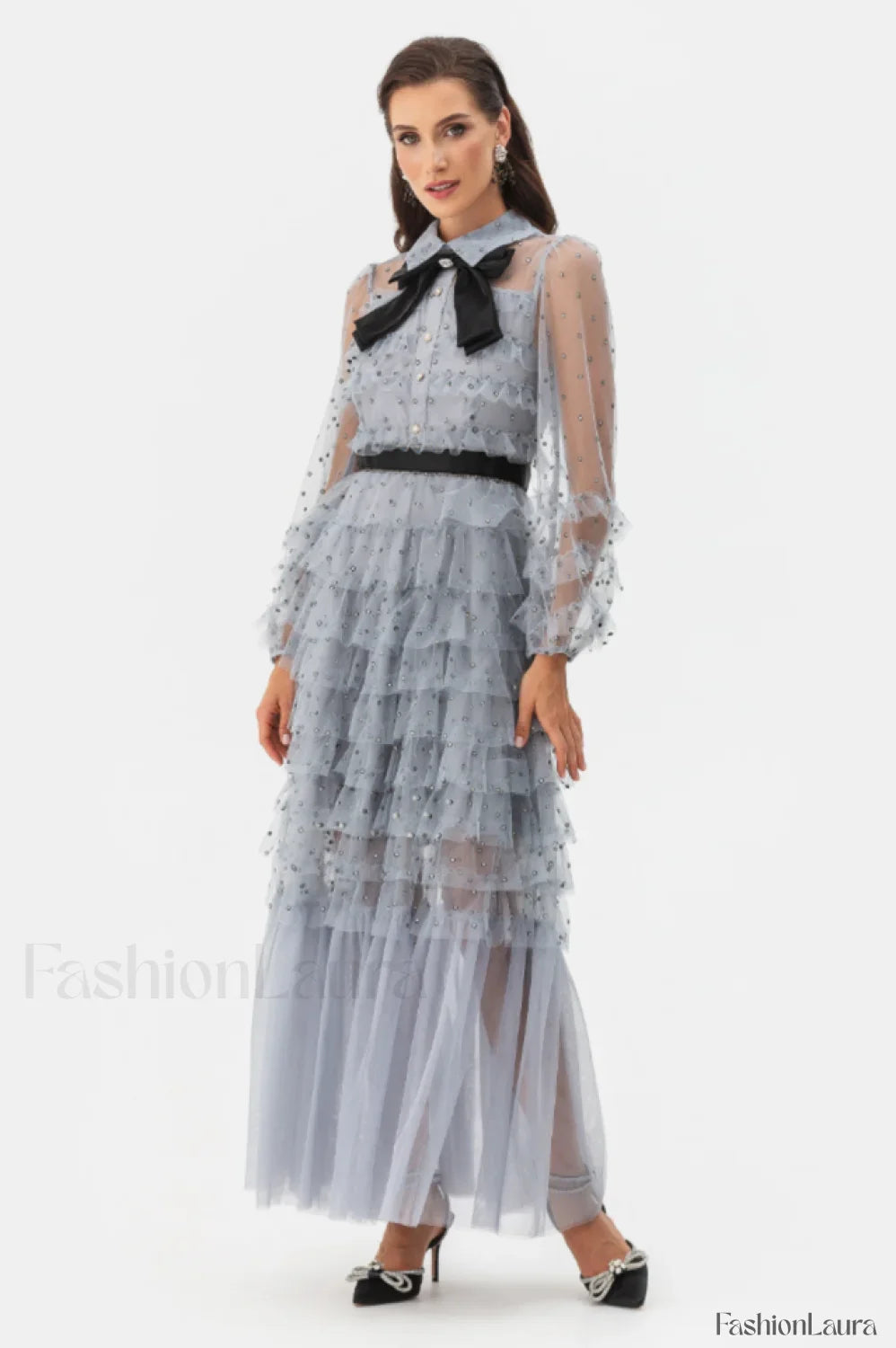 Maddison Polka Stylish Dot Maxi Dress