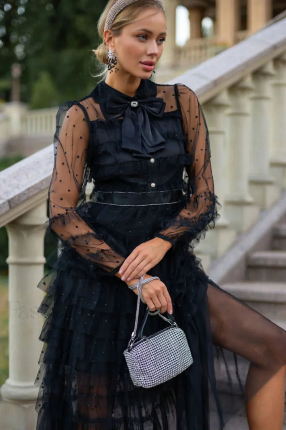 Maddison Polka Stylish Dot Maxi Dress