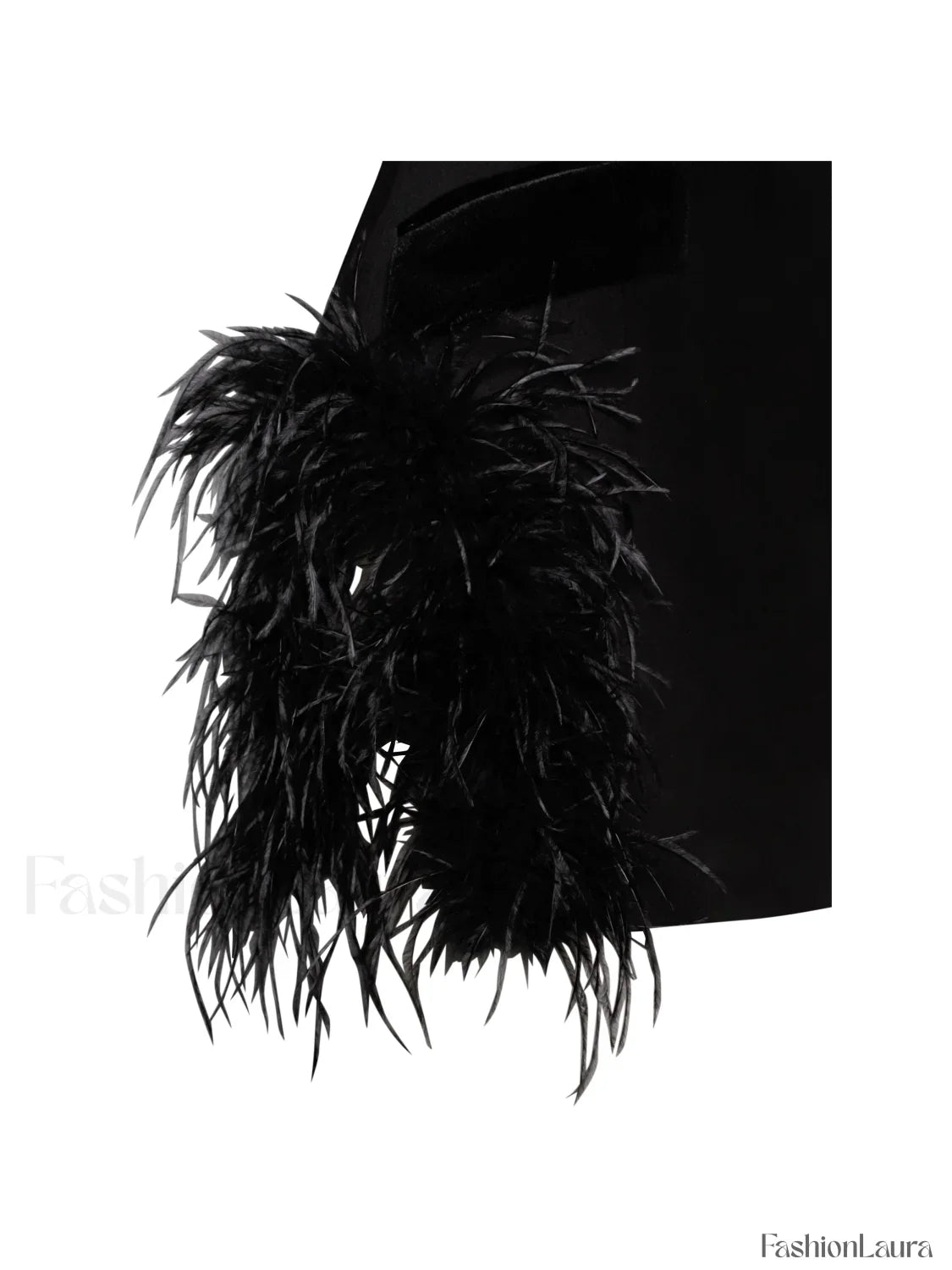 Madeline Black Feather Charming Trim Blazer Dress