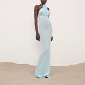 Easy Style Blue Mesh Maxi Dress 5