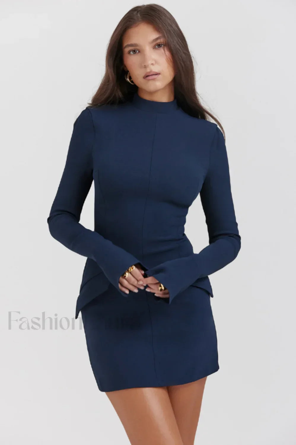 Mahalia Navy Stylish Mini Dress XS / Navy