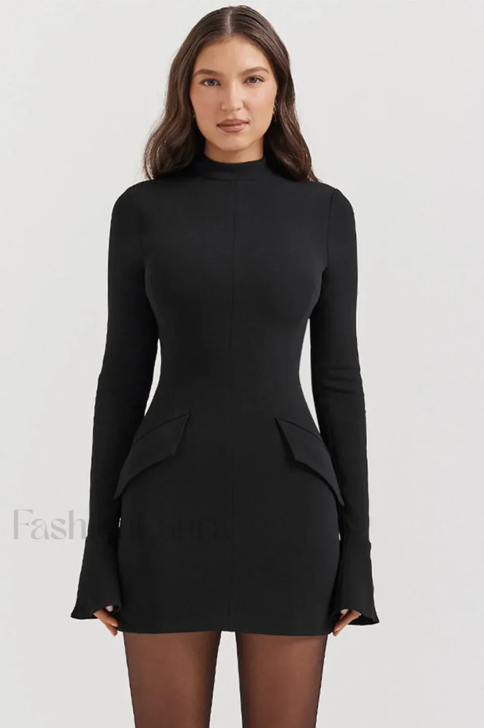 Mahalia Navy Stylish Mini Dress XS / Black