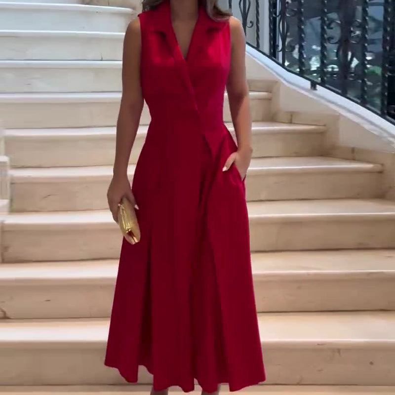 Chic Mara V Neck Midi Dress Silhouette Collection