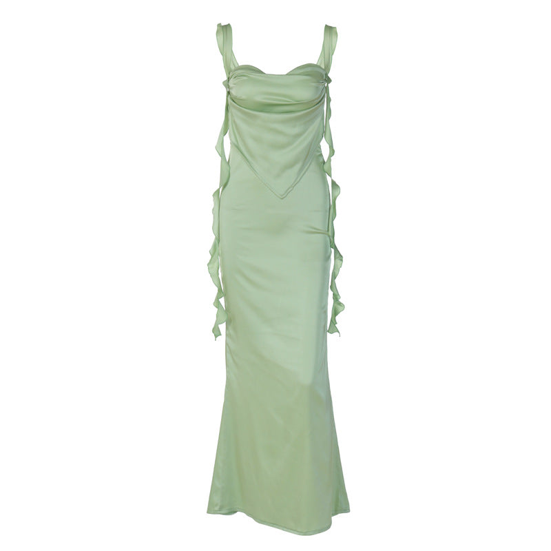 Ciara Minimalist Satin Dress Evening Wear Edit