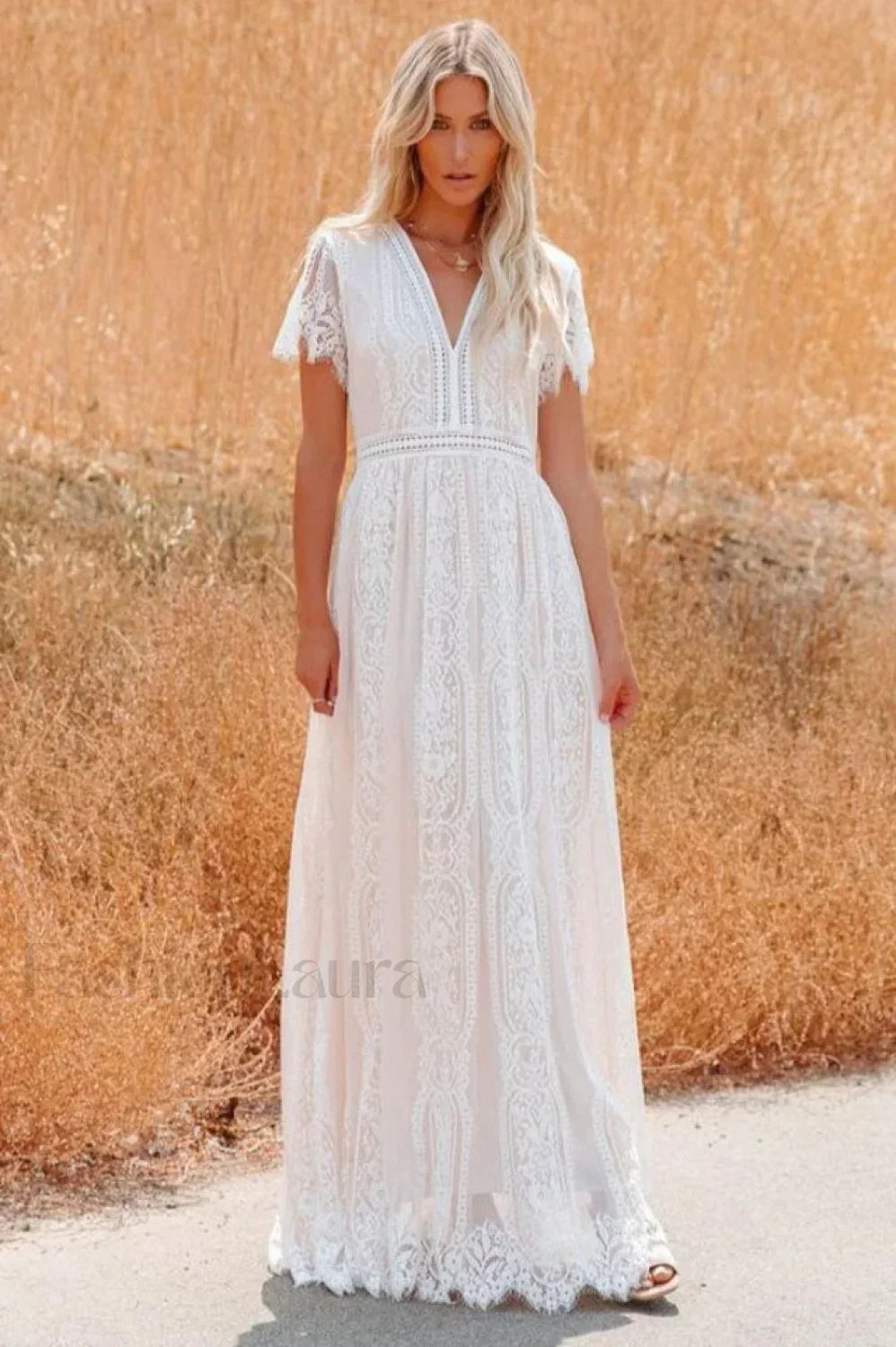 Make Your Heart Charming Race Maxi Dress S / White