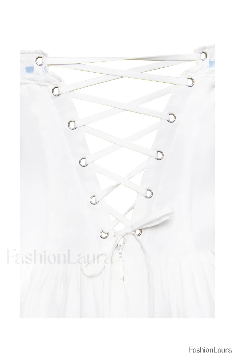 Malia Drop Waist Corset Graceful Lace Up Back Mini Dress