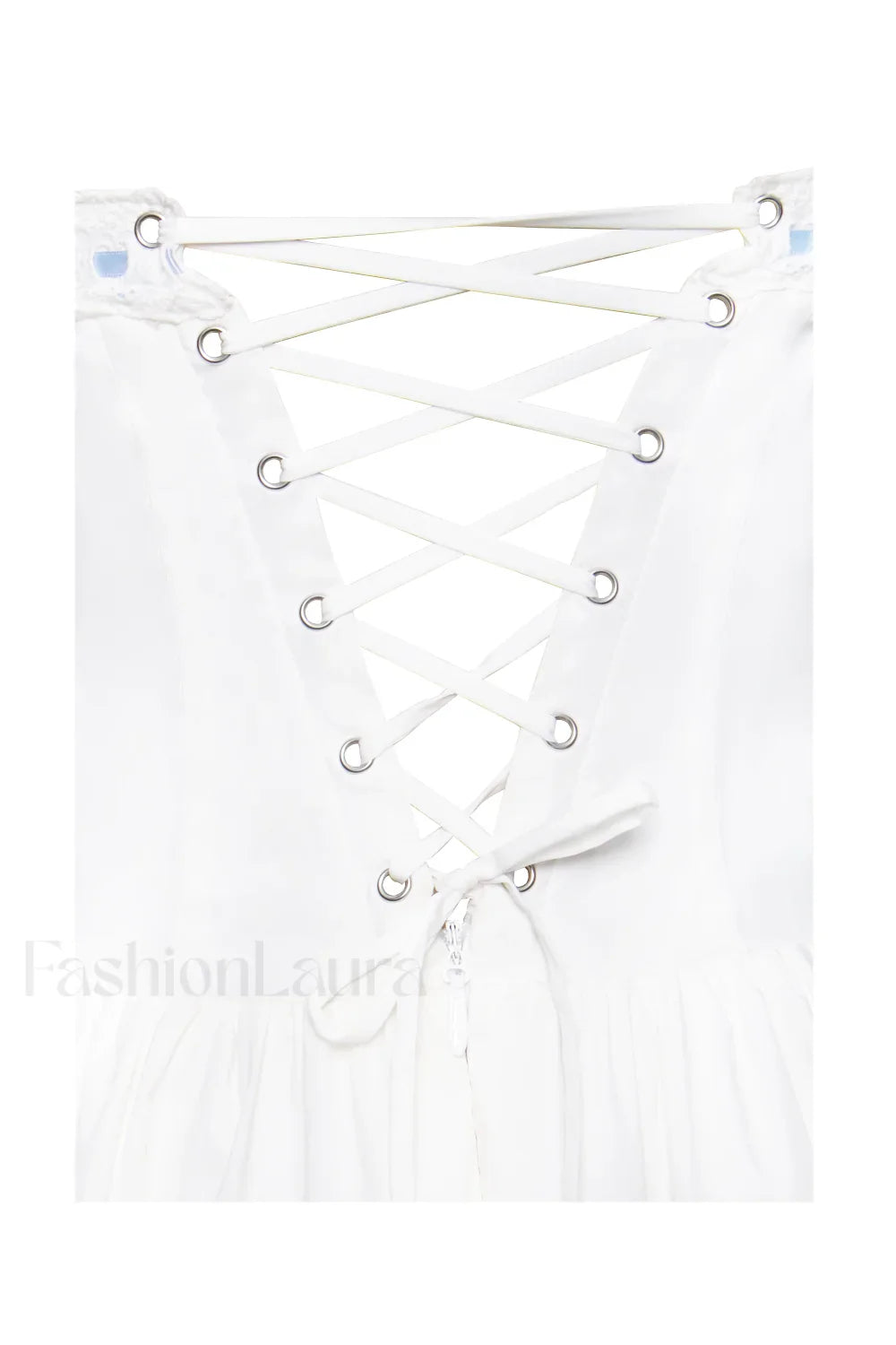 Malia Drop Waist Corset Graceful Lace Up Back Mini Dress