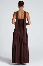Strapless High Split Pleated Maxi Dress 4