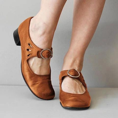 Mary Janes Summer Low Heel Vintage Shoes
